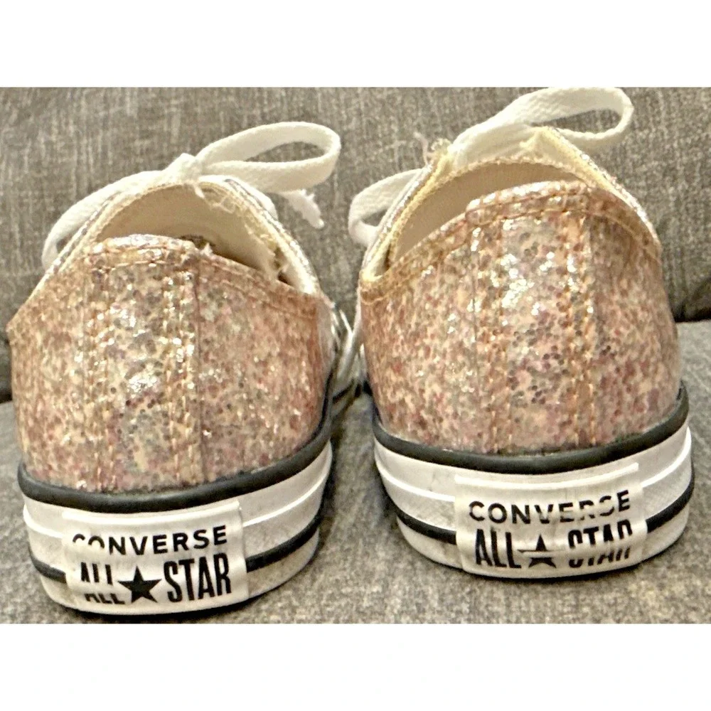 Converse All Star Girls Shoes Size 3 Glitter Pink